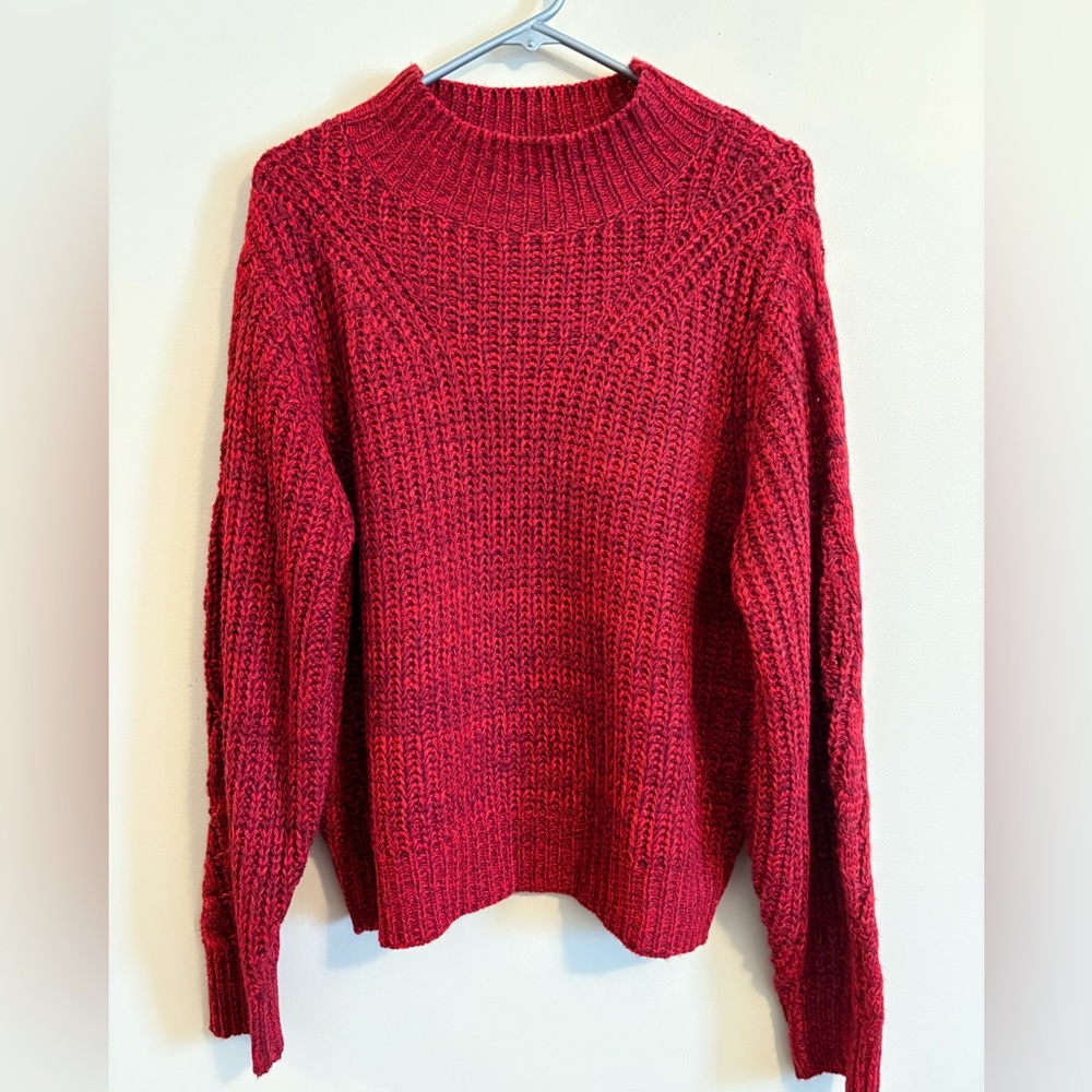 John + Jenn Rich Red Turtleneck Sweater